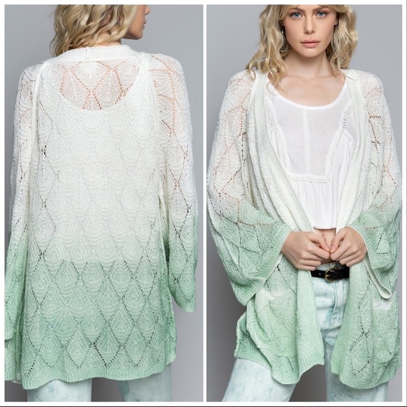 Feeling the Breeze in Pistachio-Ombre Cardigan - Picture 3 of 12